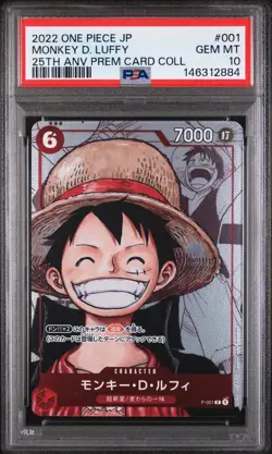 Monkey D. Luffy 001/025 One Piece Japanese PSA 10 - Image 1