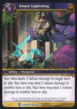 World of Warcraft TCG Chain Lightning - Heroes of Azeroth 106/361 - Image 1