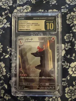 CGC Pristine 10 Charmeleon AR 169/165 Art Rare sv2a Japanese Pokemon Card 151 - Image 1