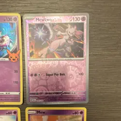 Pokemon TCG Card Lot 4 Mewtwo & Mew Holo Foil English GO Celebrations LO - Image 5