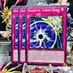3x Yugioh Playset Raidraptor - Glorious Bright MP25-EN323 Common 1st Near Mint - Image 1