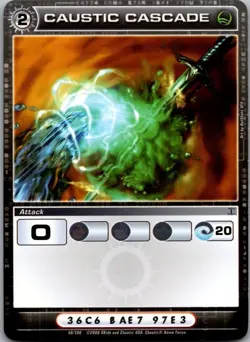 Caustic Cascade 48/100 1st Edition Attack MP Chaotic TCG Used Card - Image 1