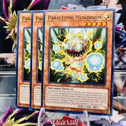 3x Yugioh Playset Paralyzing Mushroom MP25-EN384 Common 1st Ed Near Mint - Image 1