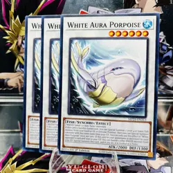 3x Yugioh Playset White Aura Porpoise MP25-EN312 Common 1st Ed Near Mint - Image 1