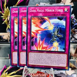 3x Yugioh Playset Dark Magic Mirror Force MP25-EN394 Common 1st Ed Near Mint - Image 1