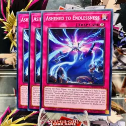 3x Yugioh Playset Ashened to Endlessness MP25-EN376 Common 1st Ed Near Mint - Image 1