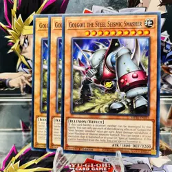 3x Yugioh Playset Golgoil the Steel Seismic Smasher MP25-EN345 Common Near Mint - Image 1