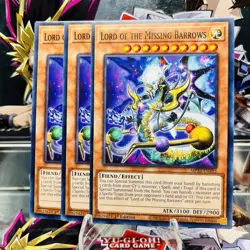 3x Yugioh Playset Lord of the Missing Barrows MP25-EN383 Common 1st Ed Near Mint - Image 1