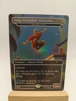 Aang, Ascendant Airbender - Serra Ascendant - Rainbow Foil - Secret Lair MTG - Image 1