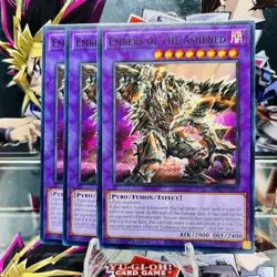 3x Yugioh Playset Embers of the Ashened MP25-EN374 Common 1st Ed Near Mint - Image 1