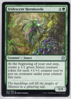 1x Iridescent Hornbeetle - Zendikar Rising - Near Mint - Image 1