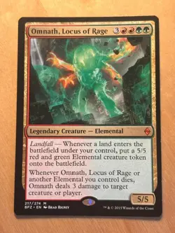 Magic the Gathering MTG Omnath Locus of Rage Battle for Zendikar NM/LP - Image 1