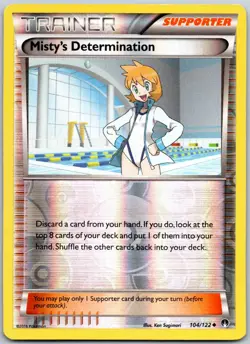 Misty's Determination 104/122 Reverse Holo Uncommon BREAKpoint Near Mint - Image 1