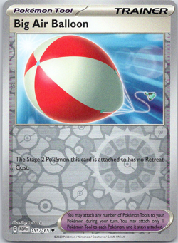 Pokemon Big Air Balloon 155/165 151 Uncommon Reverse Holo NM TCG - Image 1