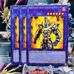 3x Yugioh Playset Blazing Bombardment Beast MP25-EN406 Common 1st Ed Near Mint - Image 1