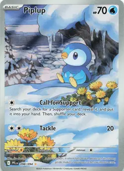 Pokemon TCG Piplup-Mega Evolutions: Phantasmal Flames Illustration 098/094 NM - Image 1
