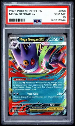 Mega Gengar EX Pokemon Phantasmal Flames 056/094 PSA 10 GEM MINT Double Rare TCG - Image 1