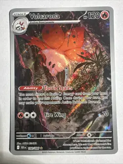 Volcarona Pokemon TCG Black Bolt #100/086 Illustration Rare - Image 1