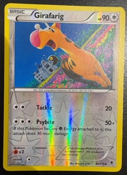 Pokemon TCG Girafarig Phantom Forces 82/119 Reverse Holo LP - Image 1
