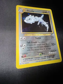 Pokemon Neo Genesis Steelix 15/111 Unlimited Holo Rare NEAR MINT PLUS, SWIRL! - Image 3