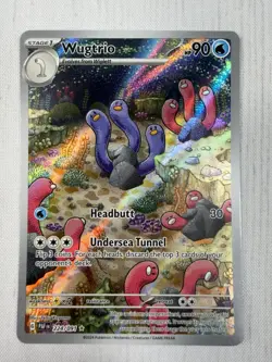 Pokemon TCG Wugtrio IR 224/091 Paldean Fates Holo Illustration Rare NM - Image 1