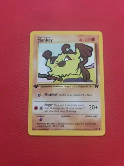 Pokemon: Mankey 1st Edition #61/82 Team Rocket 2000 Vintage WOTC - NM - I119 - Image 3