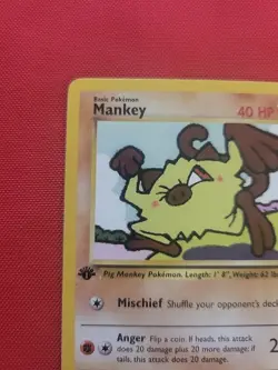 Pokemon: Mankey 1st Edition #61/82 Team Rocket 2000 Vintage WOTC - NM - I119 - Image 4