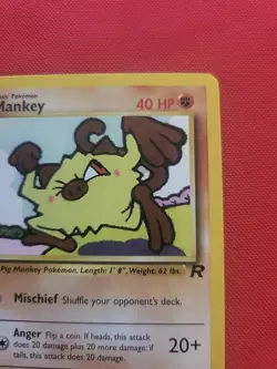 Pokemon: Mankey 1st Edition #61/82 Team Rocket 2000 Vintage WOTC - NM - I119 - Image 5