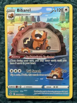 BIBAREL GG25/GG70 Crown Zenith - ULTRA RARE Galarian Gallery Pokemon Card - NM - Image 1