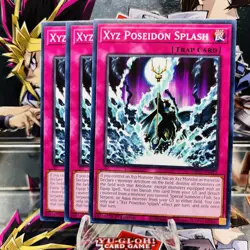 3x Yugioh Playset Xyz Poseidon Splash MP25-EN422 Common 1st Ed Near Mint - Image 1