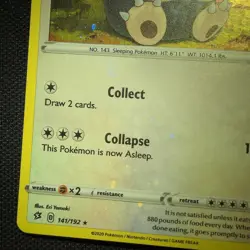 WHOLE SWIRL HEAVY BLEED 🌀💫 Snorlax 141/192 Rebel Cosmos Holo Pokemon Card - Image 4