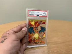 2000 TOPPS POKEMON TV ANIMATION CLEAR CARDS #PC3 CHARIZARD PSA 10 - Image 1