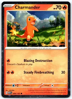 Charmander (Cosmos Holo) - 004/165 - #4 - Pokemon 151 - Super Premium Collection - Image 1