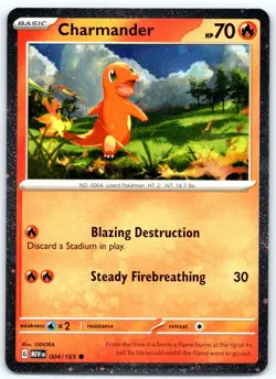 Charmander (Cosmos Holo) - 004/165 - #4 - Pokemon 151 - Super Premium Collection - Image 3