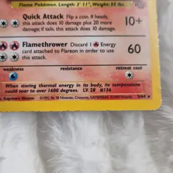 Pokemon Flareon Jungle 3/64 Holo Rare 1999 Stage 1 70 HP - Image 4
