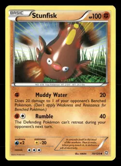 Stunfisk 70/124 Uncommon Dragons Exalted Pokemon Lightly Played - Image 1