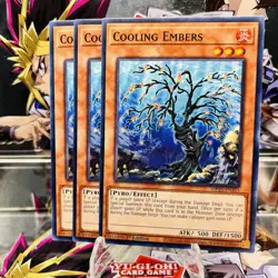 3x Yugioh Playset Cooling Embers MP25-EN351 Common 1st Ed Near Mint - Image 1