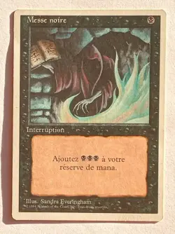 Magic MTG - Dark Ritual (French) - 4th Fourth Edition - creased - Image 1