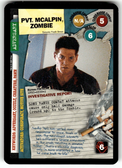 The X-Files CCG: The Truth is Out There Card C Pvt. McAlpin, Zombie - Image 1