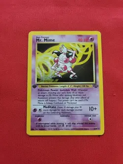 Pokemon: Mr. Mime 1st Edition #6/64 Holo Rare Jungle 1999 Vintage WOTC - MP - Image 1