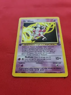 Pokemon: Mr. Mime 1st Edition #6/64 Holo Rare Jungle 1999 Vintage WOTC - MP - Image 3