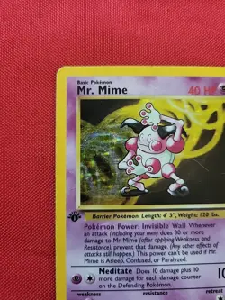 Pokemon: Mr. Mime 1st Edition #6/64 Holo Rare Jungle 1999 Vintage WOTC - MP - Image 4