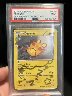 2016 Pokemon XY Generations Dedenne #RC10 Radiant Collection Mint PSA 9 - Image 1