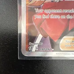 Pokemon 2020 Oleana Secret Rare 202/192 Rebel Clash Holo - Image 2