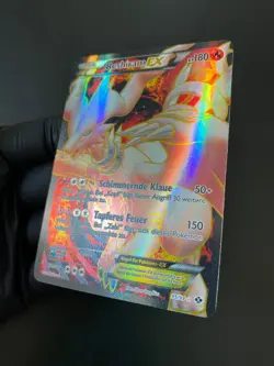 POKEMON RESHIRAM EX FULL ART ULTRA RARE 95/99 B&W NEXT DESTINIES GERMAN EX - Image 5