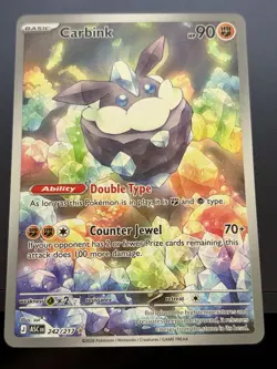Pokemon Carbink 242/217 Ascended Heroes Set Rare Full Art Holo - Image 1