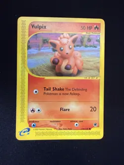 Vulpix | Expedition Base Set 136/165 e-Reader Pokemon TCG WotC | Yuka Morii | LP - Image 1
