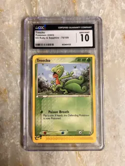 CGC 10 Treecko 75/109 EX Ruby & Sapphire 2003 Pokemon Card - Image 1