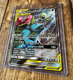 Promo Pokemon Card Holo Celebi & Venusaur GX Tag Team SM167 - Image 2