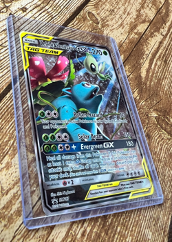 Promo Pokemon Card Holo Celebi & Venusaur GX Tag Team SM167 - Image 3